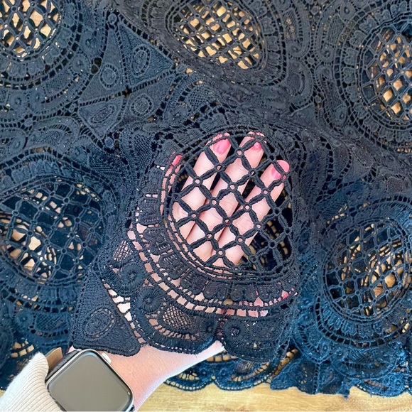 Blue Tassel by Anthropologie Black Lace Blouse - Picture 4 of 6